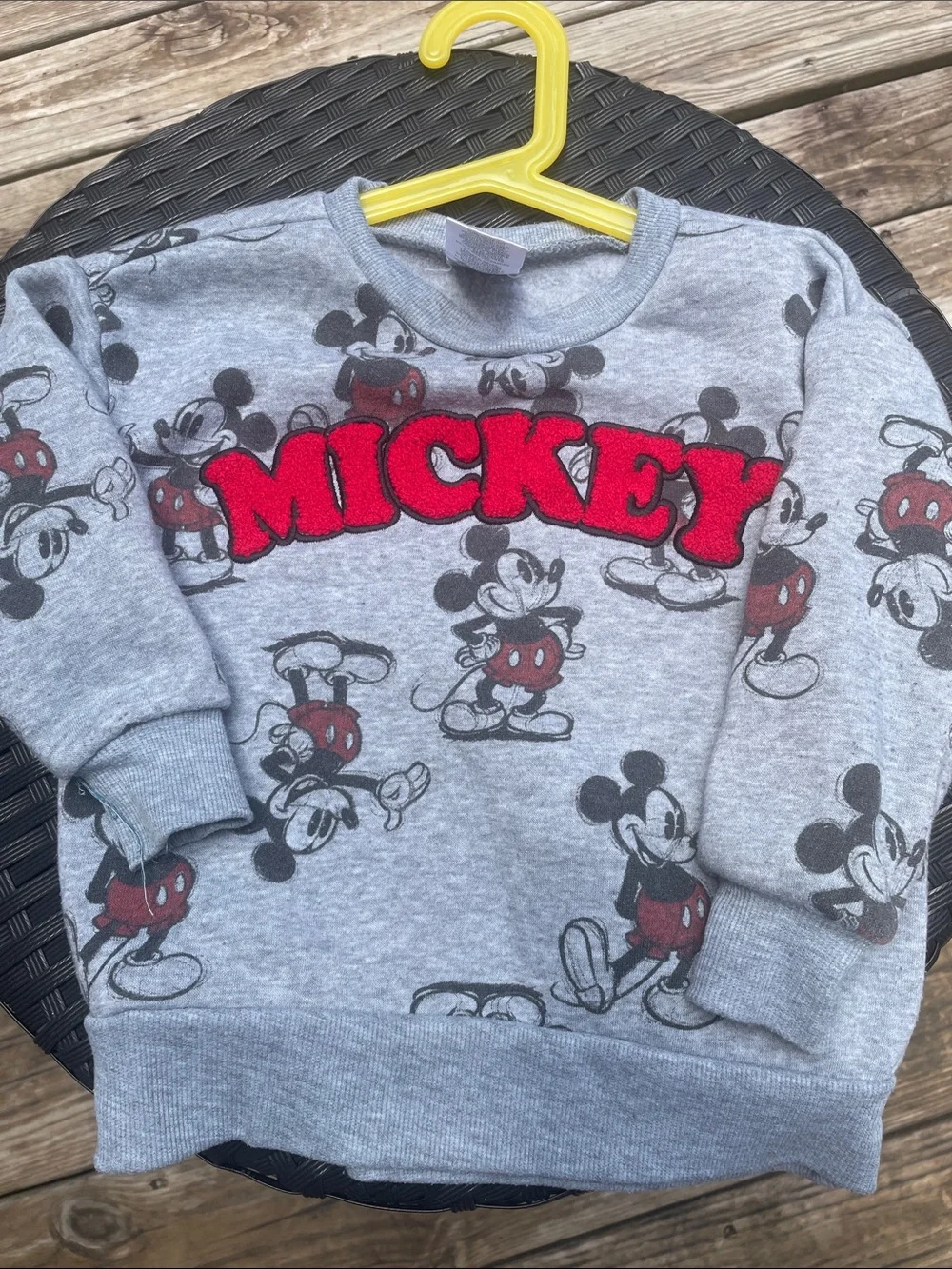 Disney KIDS Mickey Mouse Sweatshirt  Gray /Red Size 3T